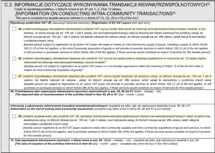 VAT-R - jak wypełnić część C.3