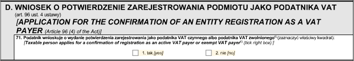 VAT-R - jak wypełnić część D