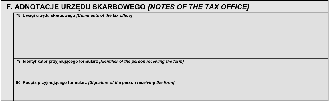 VAT-R - jak wypełnić część F